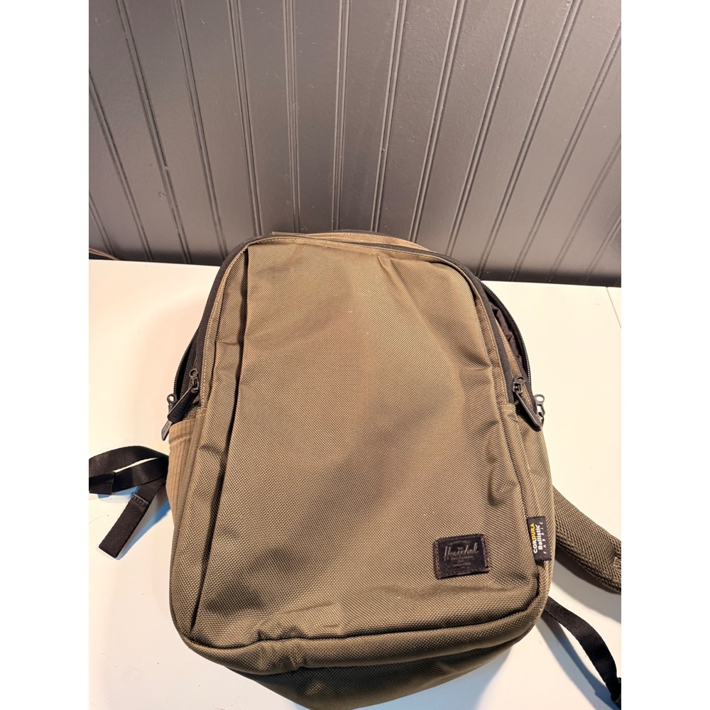Herschel Supply Co Cordura Ballistic Backpack Olive Green Laptop Travel Bag